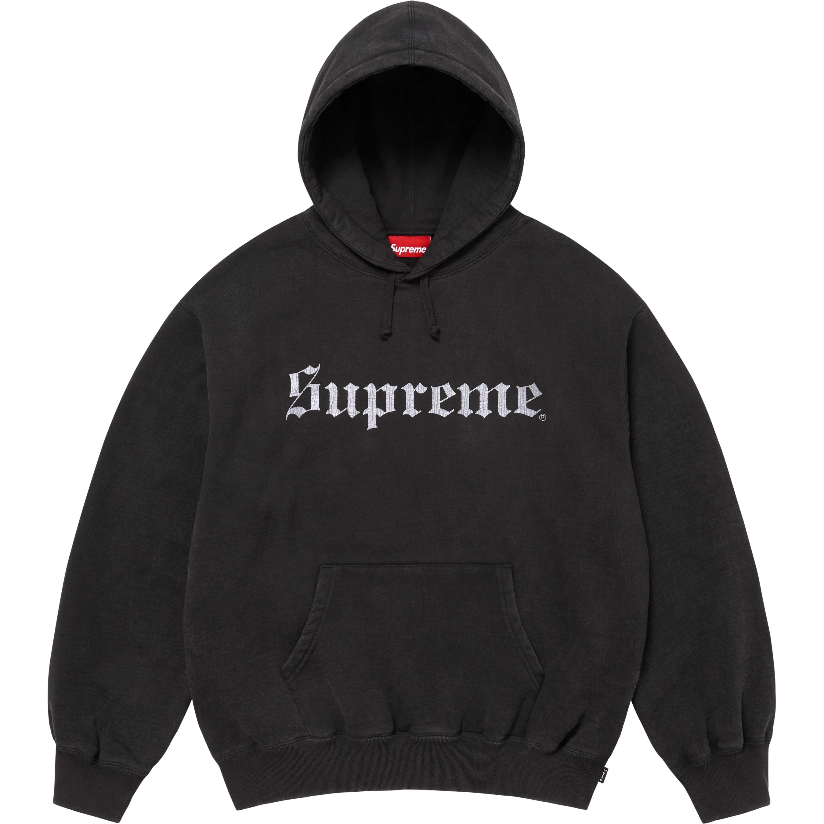 Washed Old English Hooded Sweatshirt view 3